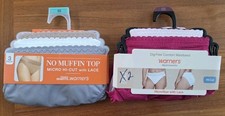 Warner's Blissful Benefits SIZE 5 Microfiber Lace Hi-Cut Panties 5 PACK 1748