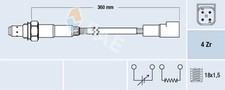 FAE Lambdasonde Sensor Abgassteuerung 77168 für FORD MONDEO JASM 121 MAZDA JBSM