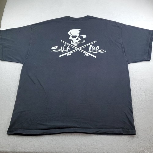 Salt Life Skull T-shirt Men’s Black Chest Pocket Short Sleeved size 2XL - Picture 10 of 19