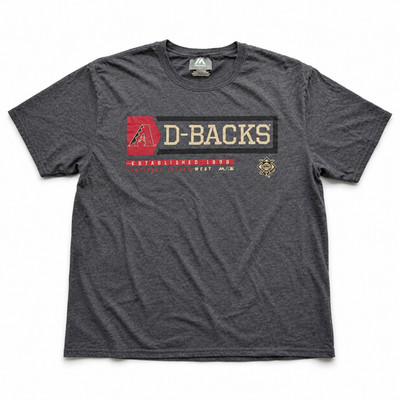 Arizona Diamondbacks Majestic T-Shirt Logo MLB Baseball Dunkelgrau XL Fanwear