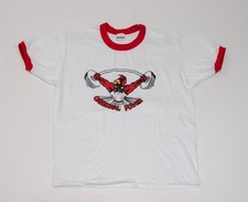True Vintage 80s Ringer T Shirt St Louis Cardinal Power MLB Gym Anthro Bird XL