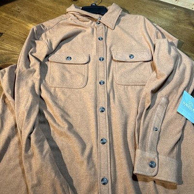 Magellan Campfire Peach Classic Fit Flex Flannel  Shirt Jacket Men s XL NEW