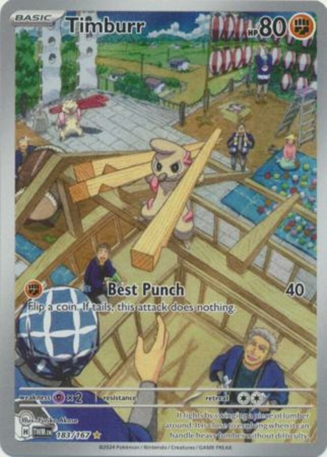 Timburr - 183/167 - Illustration Rare - Twilight Masquerade - NM