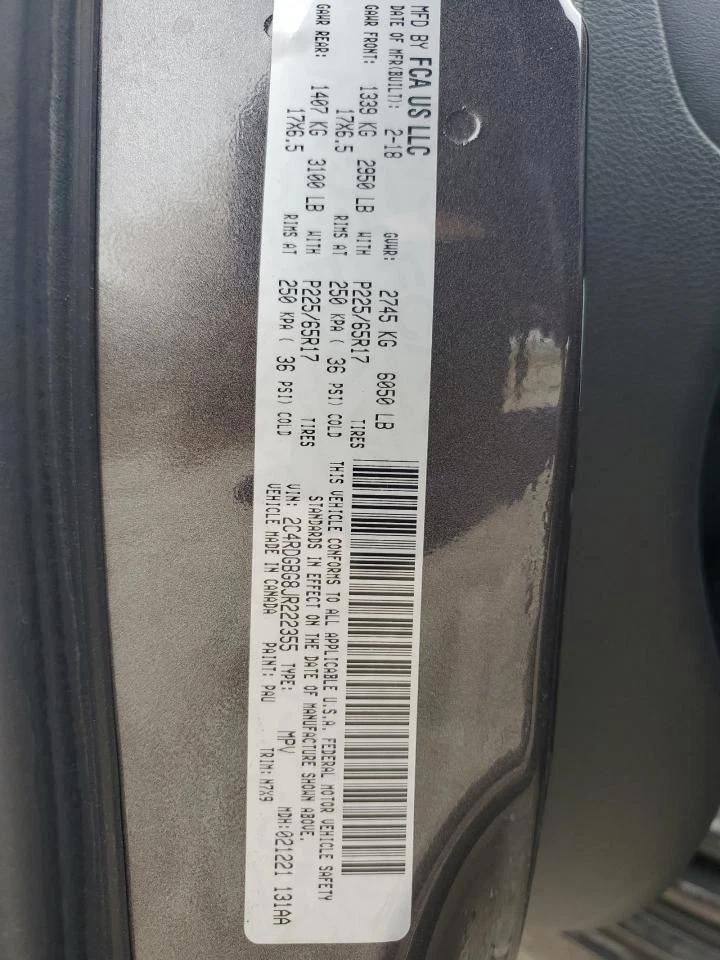 Dodge Caravan 2018 manija de cambio - usada, tracción delantera 3,60 L, 119 k millas, fabricante de equipos originales Foto 2 de 4