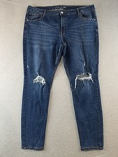 Old Navy Jeans Women's Sz 18 Mid Rise Rockstar Super Skinny Dark Wash Normcore