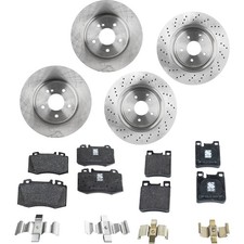 Front Rear Brake Disc Rotors And Pads Kit For Mb Mercedes Slk Class Clk Clk550