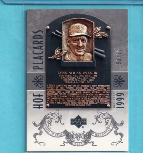 2005 Upper Deck Hall of Fame Silver #94 Nolan Ryan PC #53/99 SP $BV40