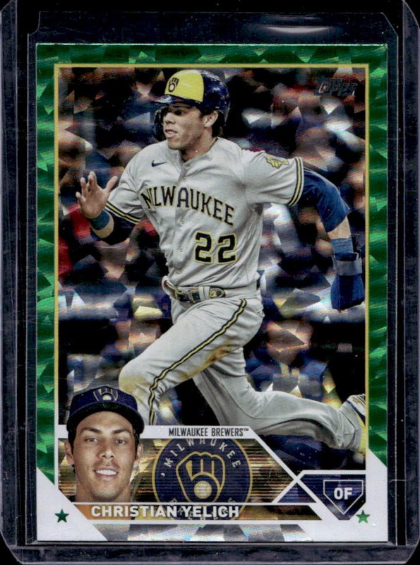 2023 Topps Christian Yelich Green Foil #/499 Brewers