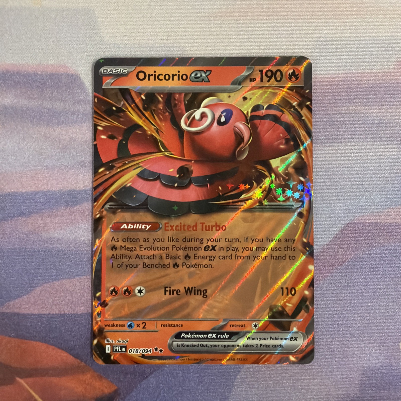 Pokémon TCG Oricorio EX 018/094 Double Rare Phantasmal Flames