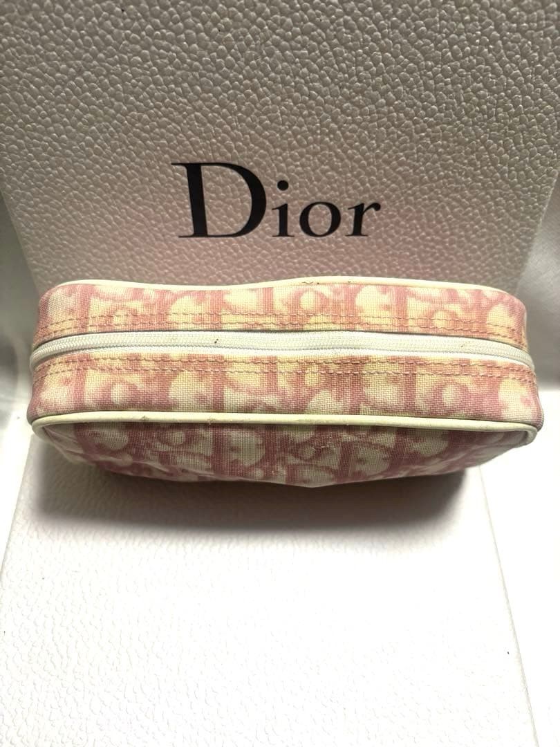 Christian Dior Cosmetic Pouch Canvas Pink Trotter Compact Women's Authentic thumbnail 11