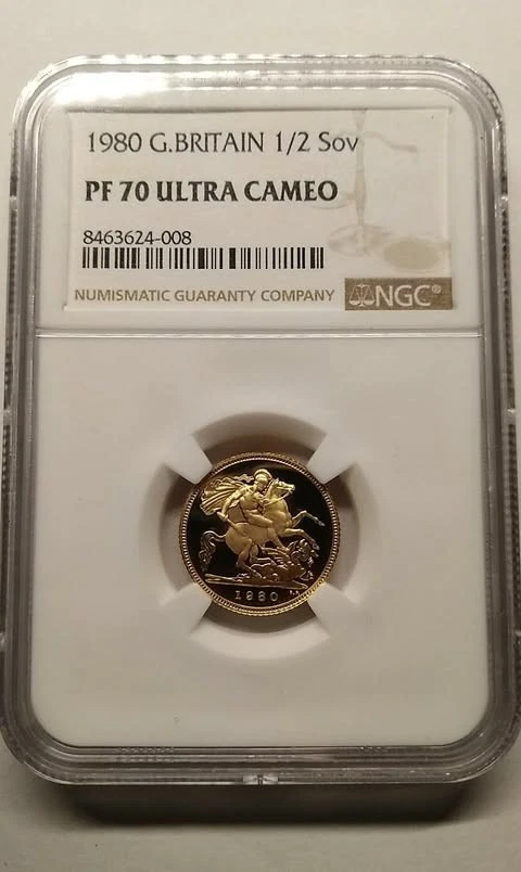 1980 Gold Proof Half Sovereign, NGC PF70 Ultra Cameo - Image 3 of 4