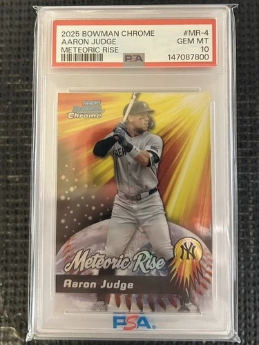 2025 Bowman Chrome Mega Box Meteoric Rise Aaron Judge PSA 10 Gem Mint Yankees