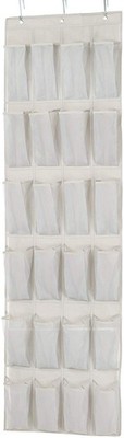 Amazon Basics 24 Medium Mesh Pocket Over-the-Door 24 Medium, Light Grey