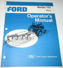 Ford Series 151 Plow Operators Owner Maintenance Manual Se-3535-a Original