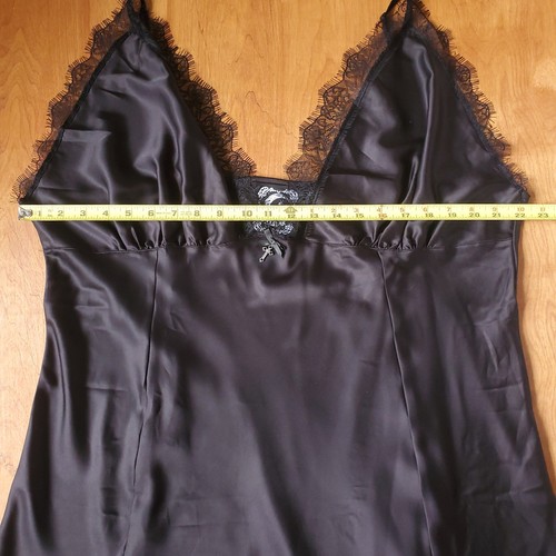 Killstar Fatal Farewell Nightdress 4XL Satin Slip Dress Black Lace Fringe Gothic - Picture 8 of 12