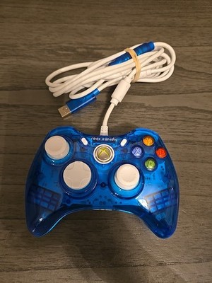PDP Rock Candy Wired Controller Xbox 360 Blueberry Boom Gamepad w USB Adapter