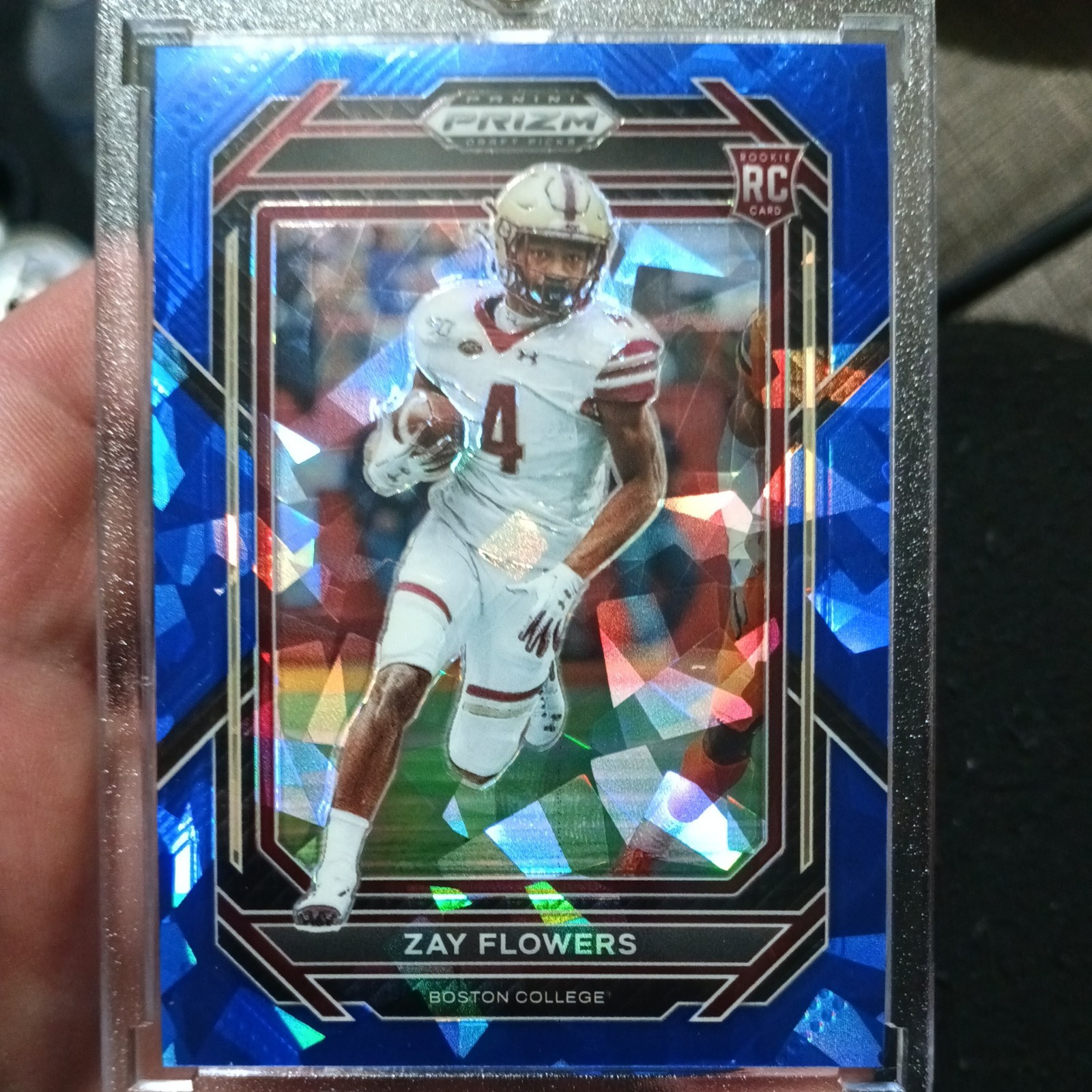 2023 Panini Prizm Draft Picks - Blue Ice Prizm #143 Zay Flowers /99 (RC)