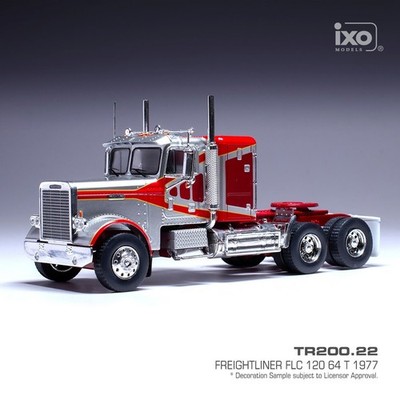 IXO MODEL TRUCKS FREIGHTLINER FLC 120 64T 1977 SILVER/RED 1-43 SCALE TR200