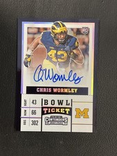 2017 Panini Contenders Draft Picks #241 Chris Wormley Bowl Ticket RC AUTO /99