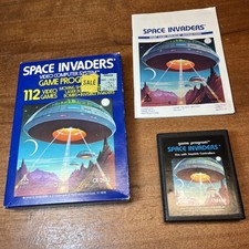 1978 Atari 2600 Space Invaders CX2632 CIB Complete Blue Box Manual Tested Works