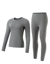 Soft Thermal Underwear for Women, Long Johns for Cold Weather Medium Grey