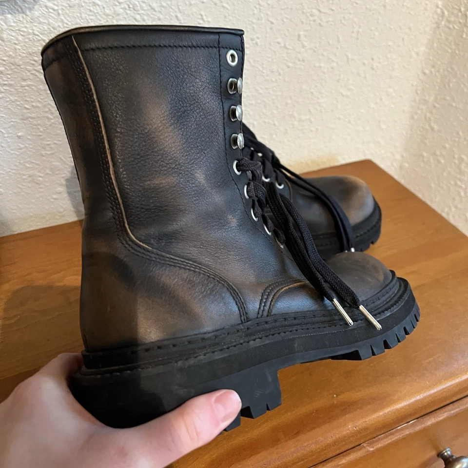 Ботинки Camper Lab EKI трехцветные кожаные женские размер США 11 ЕС 42 коричневые на шнуровке - Изображение 2 из 4