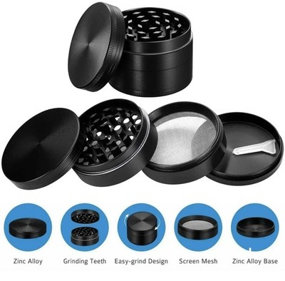 tobacco herb grinder Tobacco Herb Grinder 2 inch 4 Layer Spice Herbal Metal Smoke Crusher  Scraper