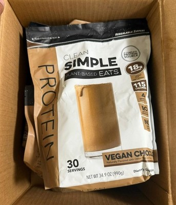 Clean Simple Eats Protein Powder  - Vegan Chocolate -Plant Based- 30 Servings