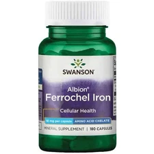 SWANSON Chelated Iron Iron (Iron) 180 Capsules