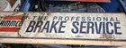 Vintage AMMCO The Professional Brake Service. Brake Lathe Metal Topper Sign