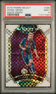 2016-17 Panini Select - Field Level Lionel Messi #286 White Prizm /99 PSA 9