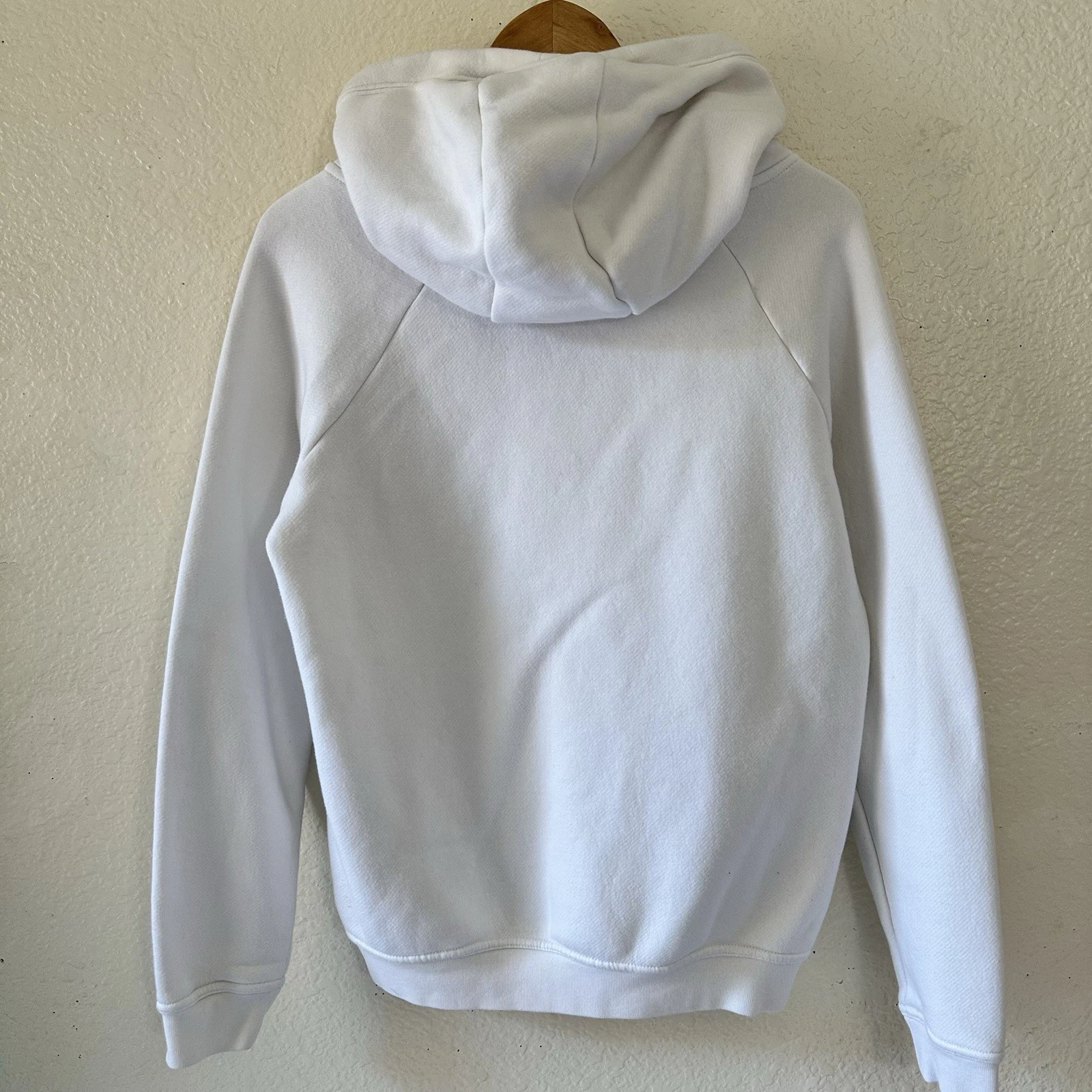 OFF WHITE Felpa Nike con cappuccio donna piccola avorio pullover felpa collo imbuto tasche