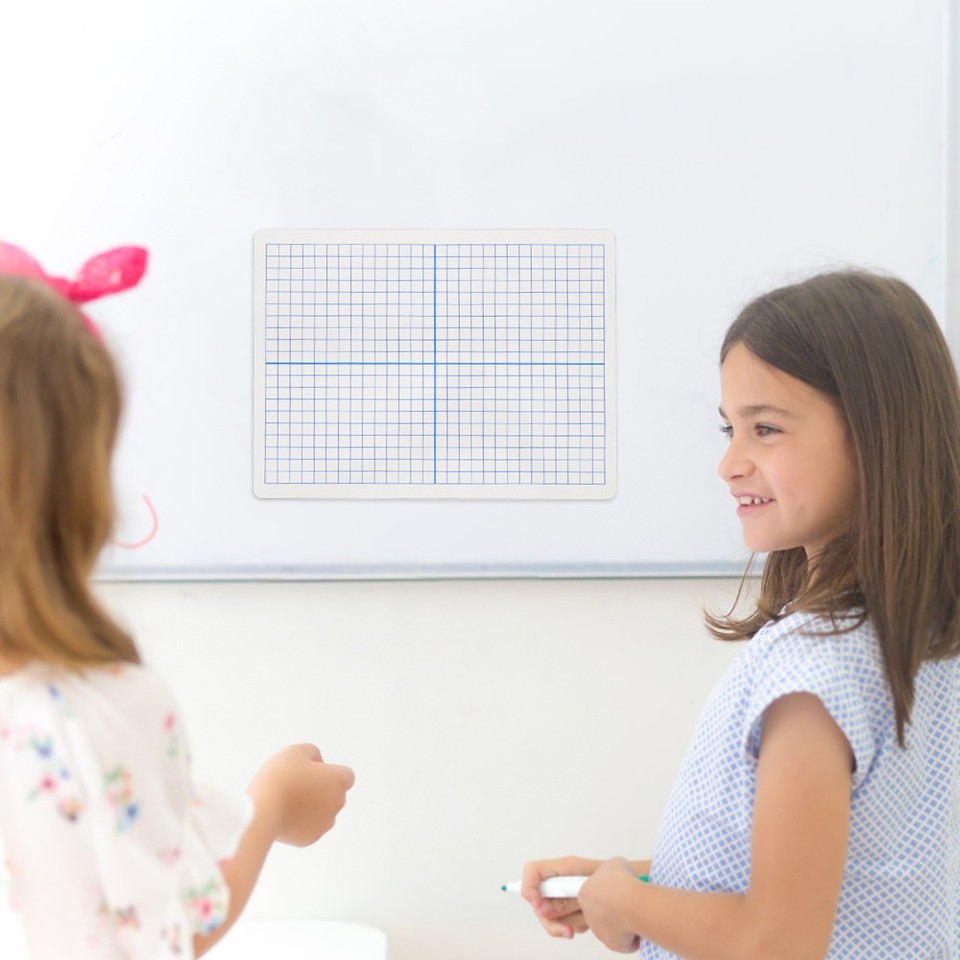 Double-sided Whiteboard Small Geometry with Lines Desktop Dry Erase ...