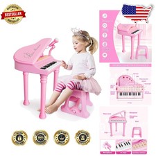 Toddler Keyboard Piano Toy - 31 Keys, Microphone, Stool, Educational