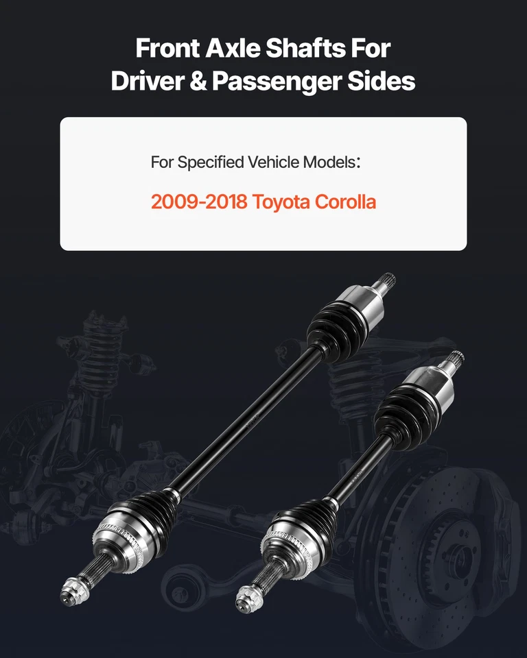 VEVOR CV Axle Shaft Assembly 2PCS Front Left & Right for 09-18 Toyota Corolla Foto 2 de 4