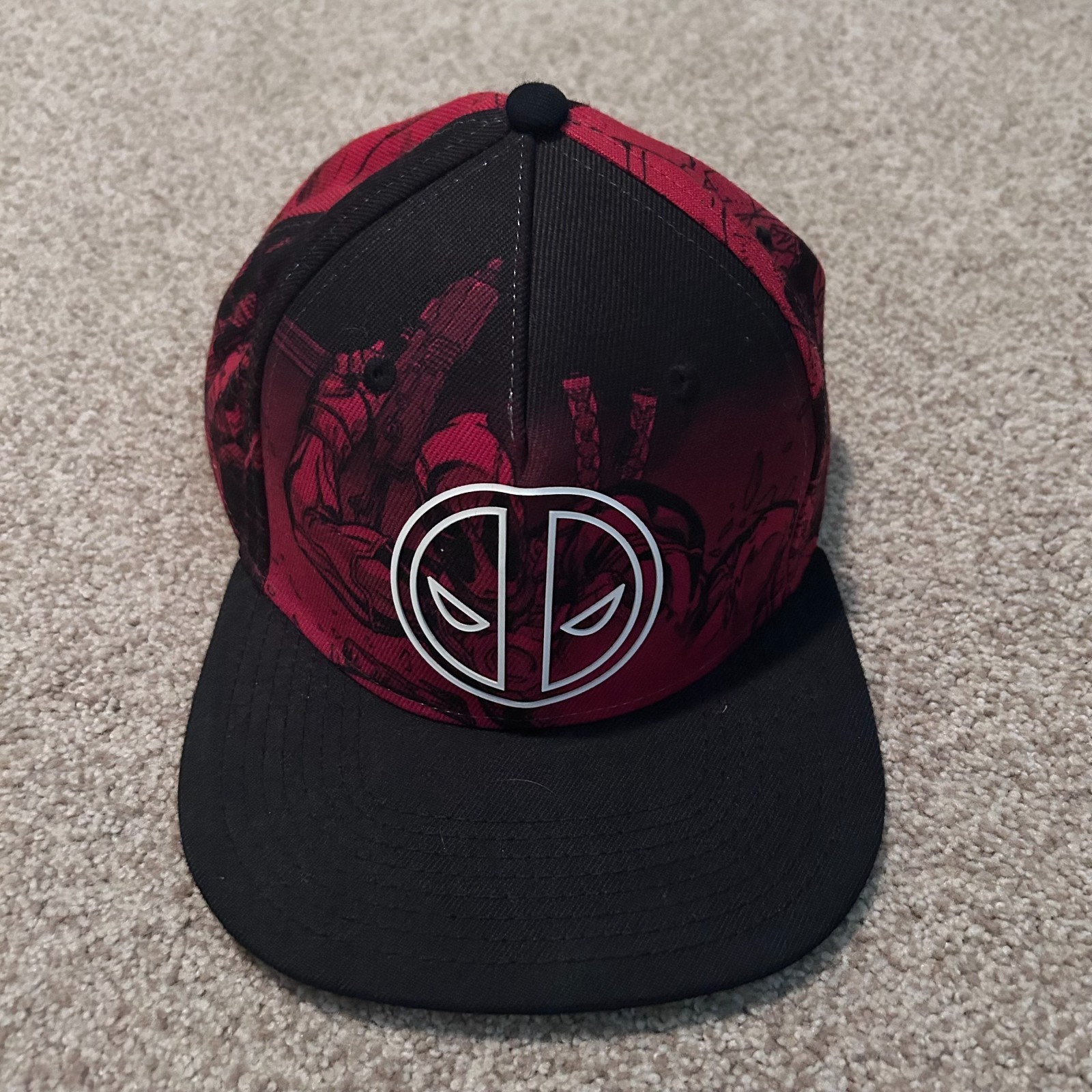 Marvel Comics Deadpool Hat Adjustable Snapback Re… - image 1