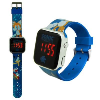 Sonic Orologio Da Polso Bambini Giocattolo Digitale Led Originale Logo Watch