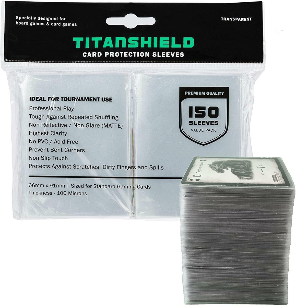 titanshield card sleeves review Amazon.com: TitanShield Premium Card Sleeves | Compatible with Pokemon, One  Piece, Lorcana, Flesh & Blood, & Magic The Gathering MTG | (150 Sleeves -  Standard) (1, Clear, Standard