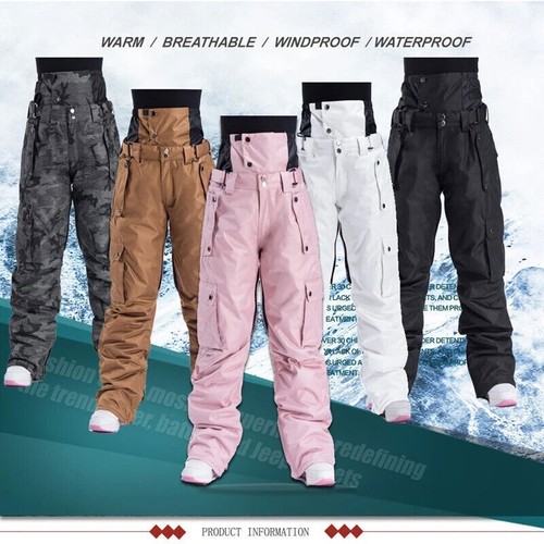 Winter Ski Pants Men Women Windproof Waterproof Warm Ice Snow Trousers Snowboard - Picture 8 of 20