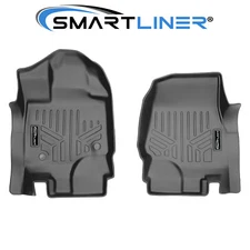 SMARTLINER 1st Row Floor Mats Liner Gray 2022-2023 Ford F-150 Lightning Truck