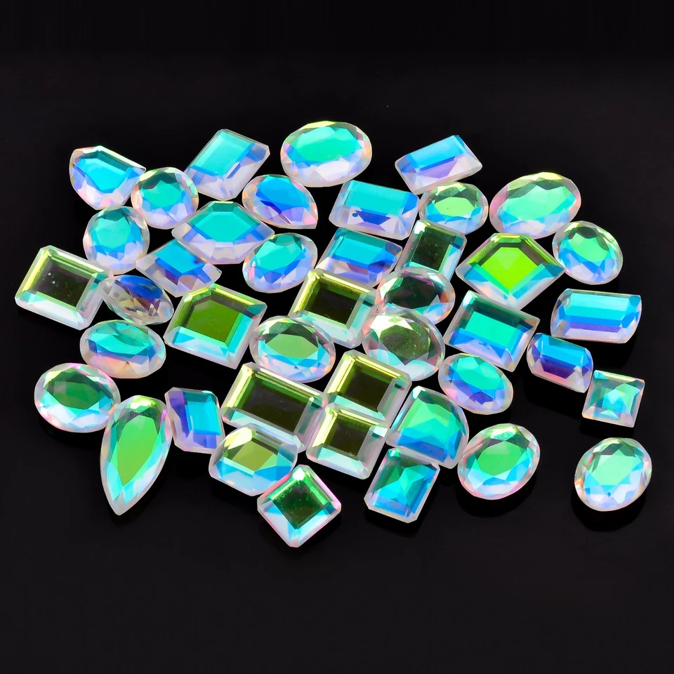 Aura Quartz Glass Loose Gemstone Lab Created Wholesale Bulk Lot Top Quality - Image 2 of 4
