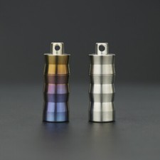 Titanium Pill Case Container EDC Portable Waterproof Box Keychain Pendant Gifts