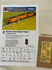 Z-Scale 1022 Micron Art, Double Searchlight Signal 2 each, Brass Kit,