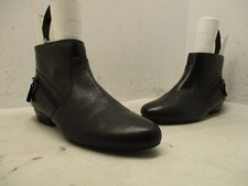 Nine West Behaved Black Leather Zip Ankle Comfort Boots Womens Size 7.5 M