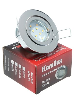 Bad Einbauspot Bajo 230V mit 1,5 W LED Leuchtmittel warmweiss Downlights #Spot