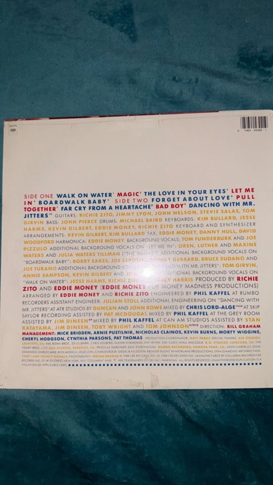 Eddie Money Nothing To Lose 1988 Vinyl LP Columbia Records C 44302 - Image 2 of 2