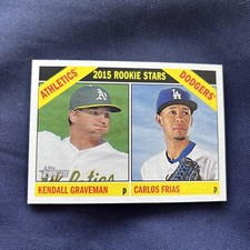 2015 Topps Heritage #392 Carlos Frias RC Kendall Graveman RC -
