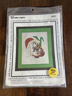 Kits De Broderie Vogart - Cornouiller & Rose Américaine - Crewel Stitchery