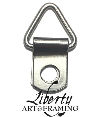 (SMALL) Picture Frame Triangle Strap D-Ring Hangers 100/pk with #6 x 3/8'' Screws