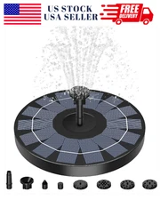 Solar Fountain Pump 2.5W – Solar Powered Bird Bath Water Fountain with 8 Nozzles